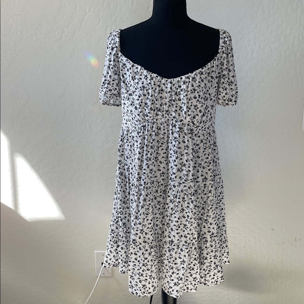Ditsy floral smocked dress
